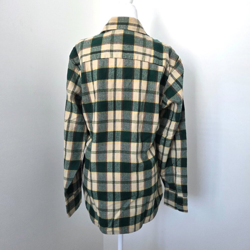 Vtg 90s Green Plaid Flannel Shirt Men's Small Arrow Sportswear Cabincore Grunge - Picture 11 of 15